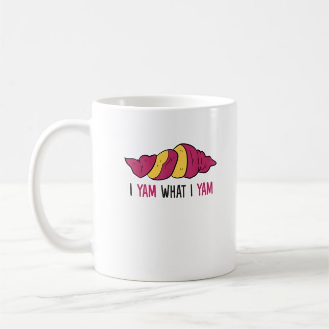 I Yam What I Yam Sweet Potato Coffee Mug (Left)