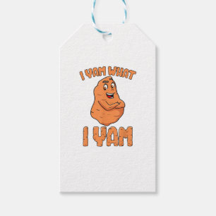 I Yam What I Yam Sweet Potato Funny Thanksgiving Gift Tags