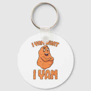 I Yam What I Yam Sweet Potato Funny Thanksgiving Key Ring
