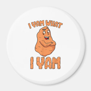 I Yam What I Yam Sweet Potato Funny Thanksgiving Magnet
