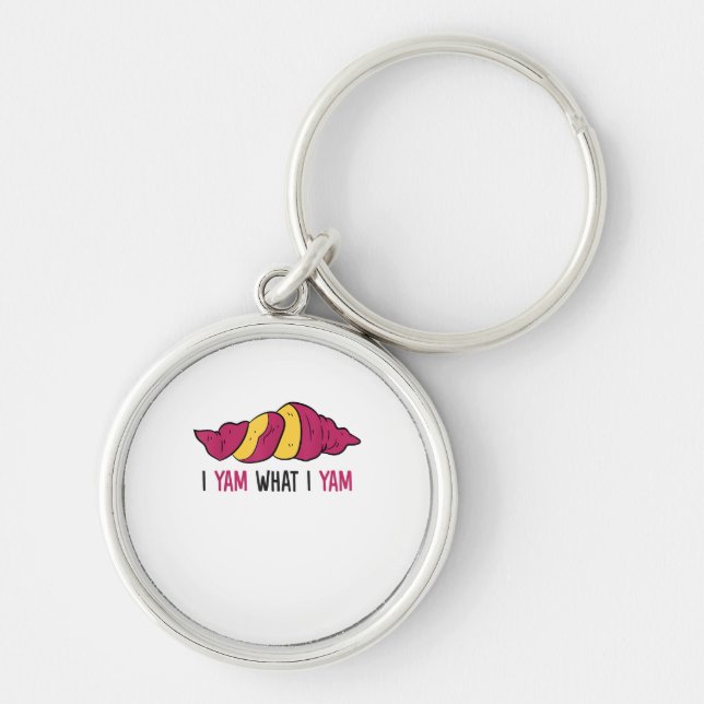 I Yam What I Yam Sweet Potato Key Ring (Front)