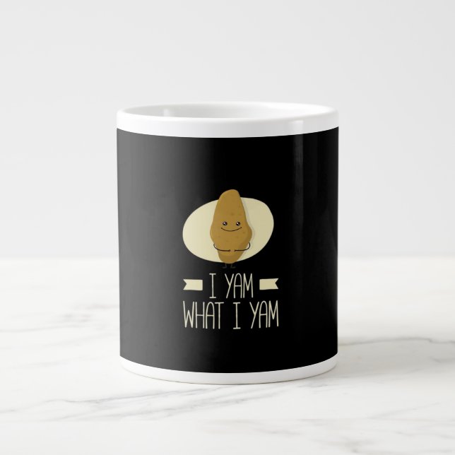 I Yam What I Yam - Sweet Potato Thanksgiving Large Coffee Mug (Front)