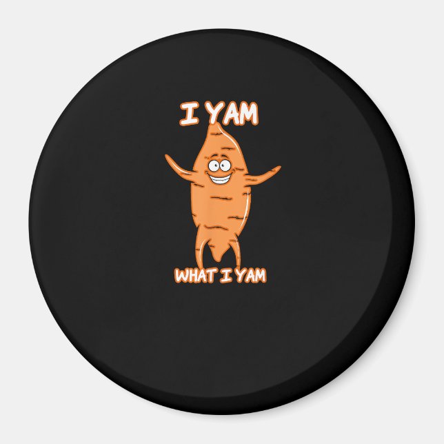 I Yam What I Yam Sweet Potato Thanksgiving Magnet (Front)