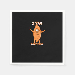 I Yam What I Yam Sweet Potato Thanksgiving Napkin