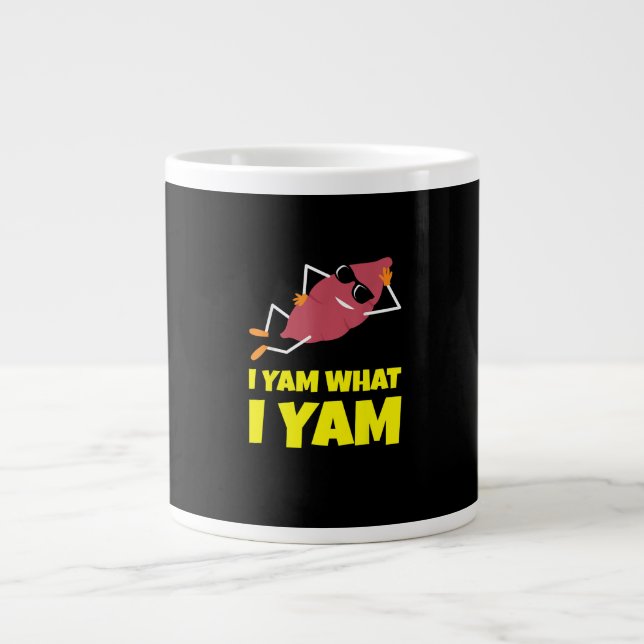 I Yam What I Yam Sweet Potato Thanksgiving Sloth D Large Coffee Mug (Front)