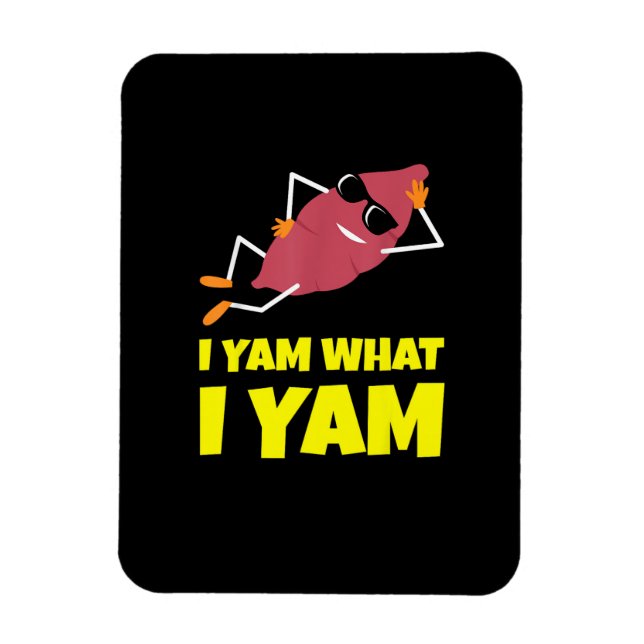 I Yam What I Yam Sweet Potato Thanksgiving Sloth D Magnet (Vertical)