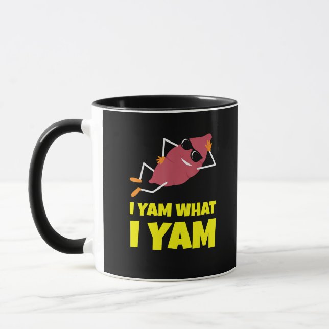 I Yam What I Yam Sweet Potato Thanksgiving Sloth D Mug (Left)