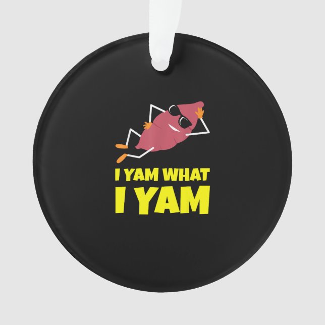 I Yam What I Yam Sweet Potato Thanksgiving Sloth D Ornament (Front)