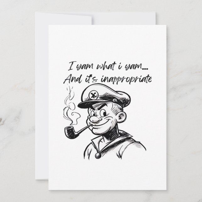 I Yam What I Yam Sweet Potato Thanksgiving Sloth Holiday Card (Front)