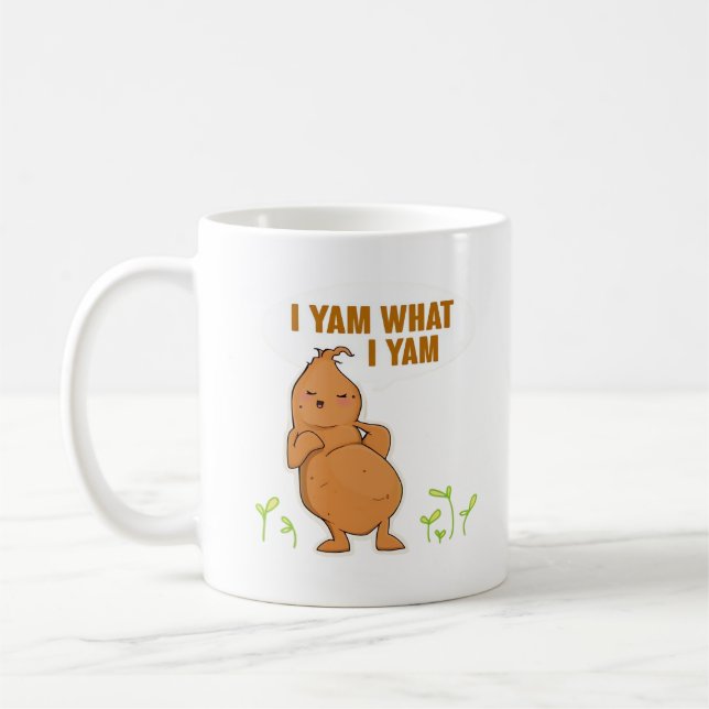 I Yam What I Yam Trendy Basic Coffee Mug (Left)