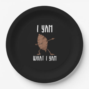 I Yam What I Yam Trendy Basic Paper Plate