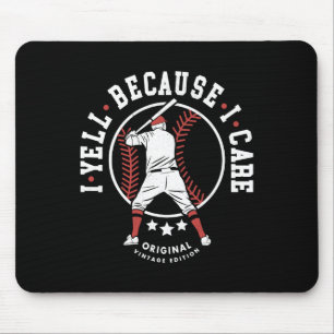 I Yell Because I Care Vintage Sports Sell Coach So Mouse Mat