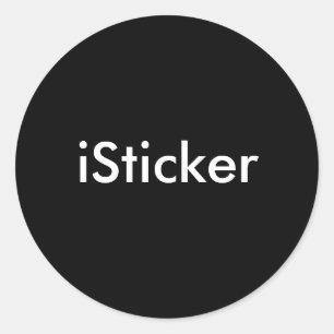 i(your name here) classic round sticker