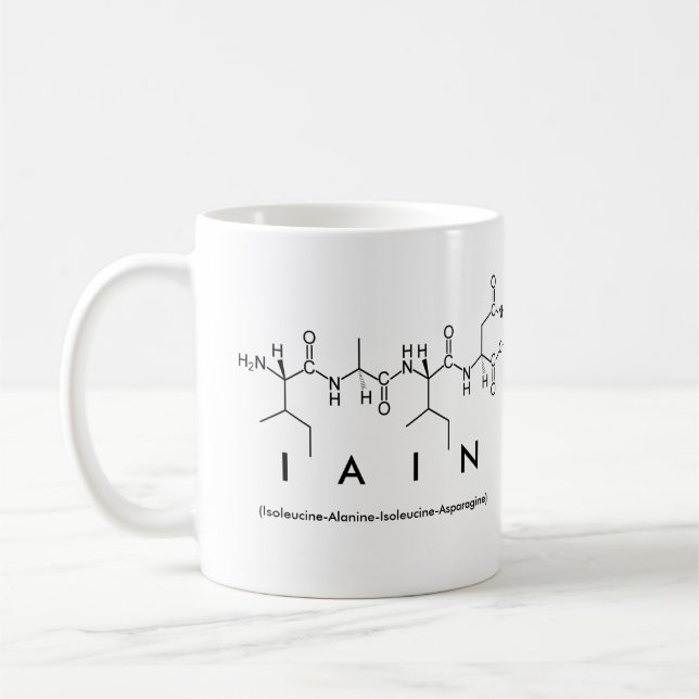 Iain peptide name mug (Left)