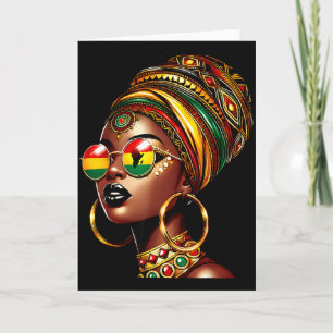 Iam Black History Afro Woman 1865 Vibes Black Hist Card