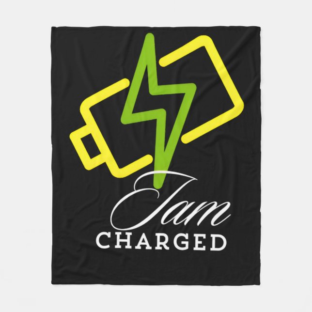 Iam Charged - Positive Electric Vibes Blanket  (Front)
