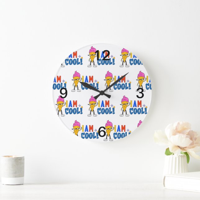 Iam cool ice cream large clock (Home)