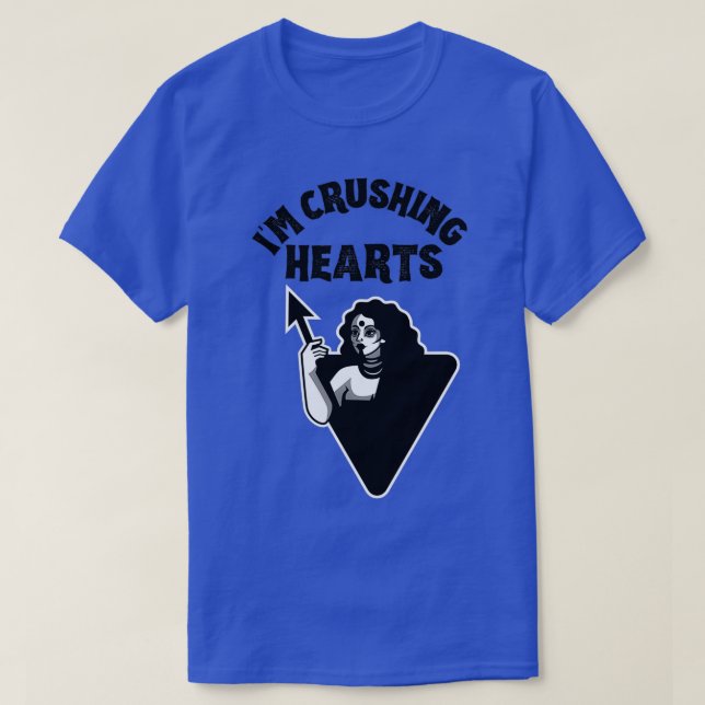 Iam Crushing Hearts Wonderful Collection In Black  T-Shirt (Design Front)