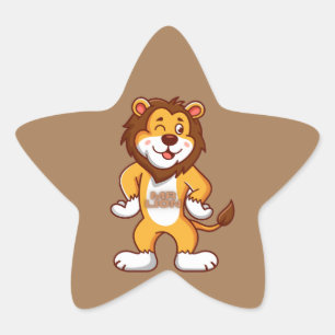 iam mr lion  star sticker