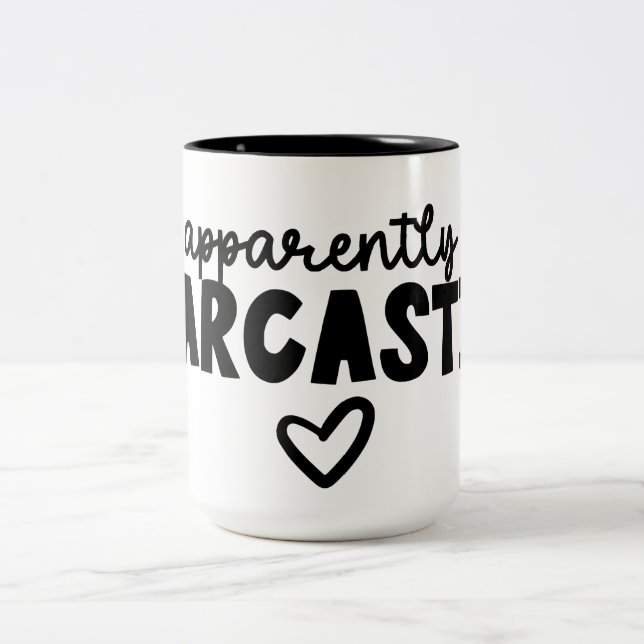 Iam Sarcastic - typography art Two-Tone Coffee Mug (Center)