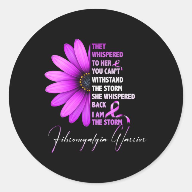 I'am The Storm Fibromyalgia Warrior 3  Classic Round Sticker (Front)