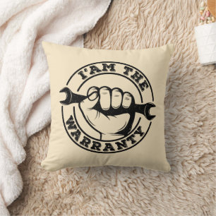 I'am The Warranty Diesel Mechanic Guarantee Humour Cushion