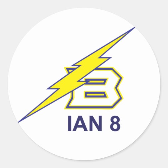 IAN 8 CLASSIC ROUND STICKER