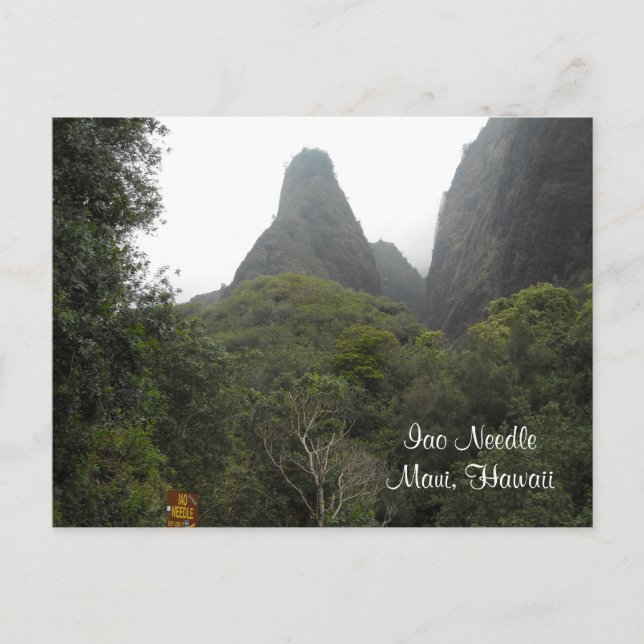 Iao Needle - Maui Hawaii Postcard (Front)