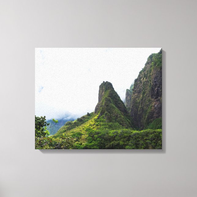 iao needle state monument in maui hawaii canvas print (Front)