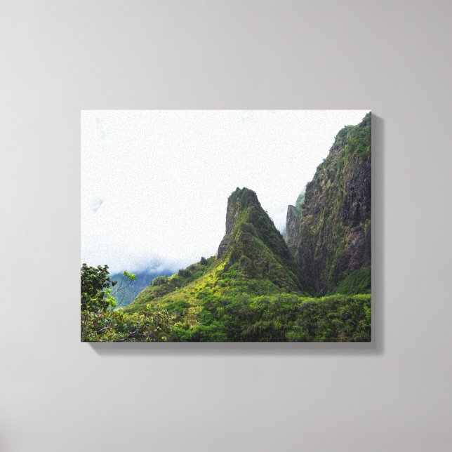 iao needle state monument in maui hawaii canvas print (Front)