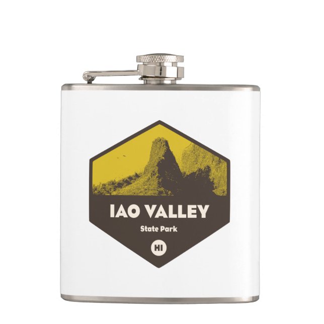 Iao Valley State Park Hawaii Hip Flask (Front)