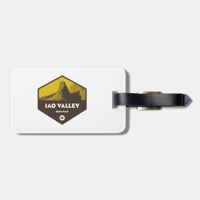 Iao Valley State Park Hawaii Luggage Tag (Back Horizontal)