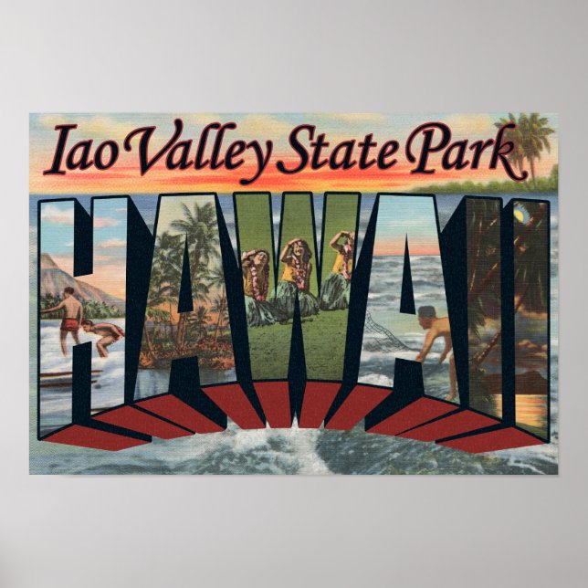 Iao Valley State Park, Hawaii Poster (Front)