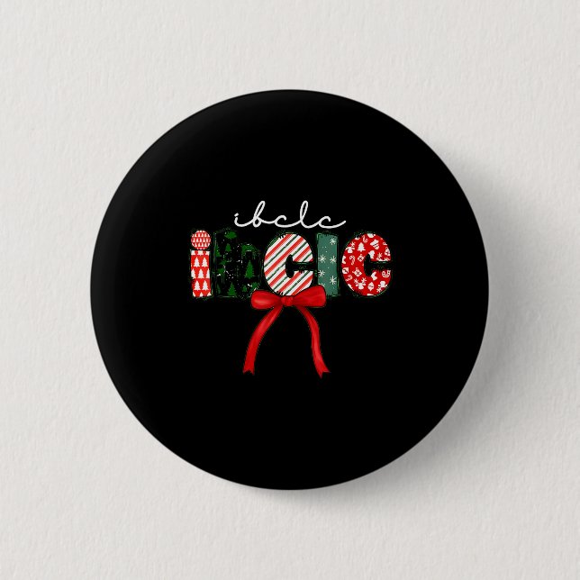Ibclc Christmas Lactation Consultant Specialist Cr 6 Cm Round Badge (Front)