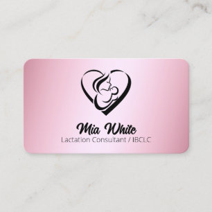 IBCLC Lactation Counsellor Rose Gold Business Card