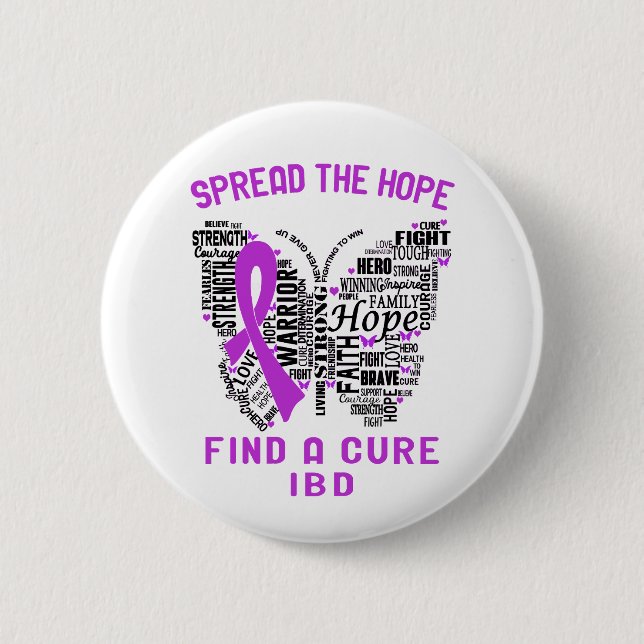 IBD Awareness Ribbon Support Gifts 6 Cm Round Badge (Front)