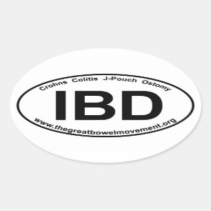 IBD - Crohns Colitis- Oval Sticker