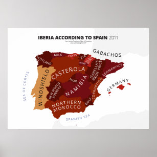 Iberia According to Spain Poster