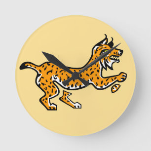 Iberian lynx - round clock