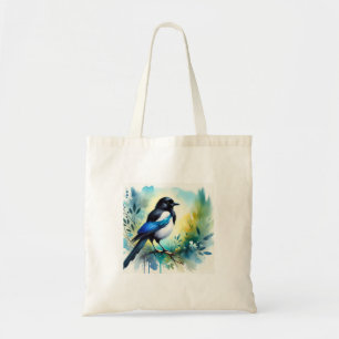 Iberian Magpie 110924AREF122 - Watercolor Tote Bag