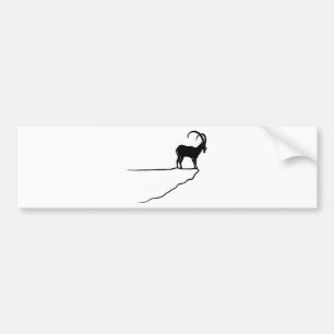 ibex capricorn steinbock mountain goat sheep climb bumper sticker
