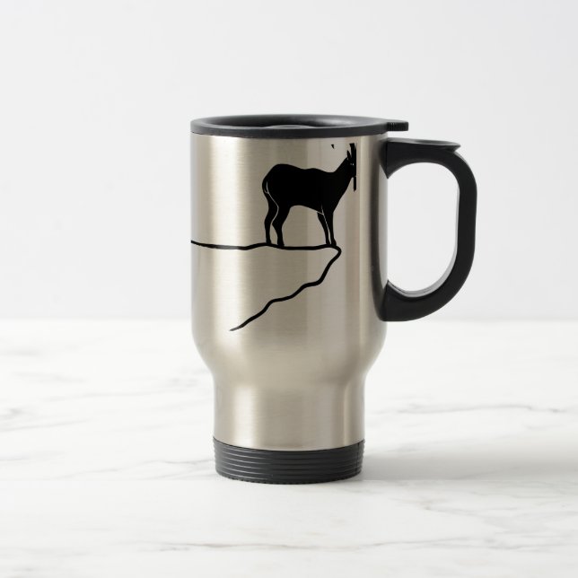 ibex capricorn steinbock mountain goat sheep climb travel mug (Right)