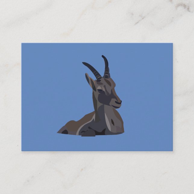 Ibex Goat Animal Art Goat Business Card (Front)