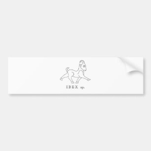 Ibex sp. Bouquetin Bumper Sticker