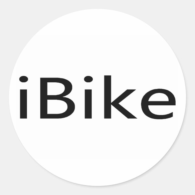 iBike Classic Round Sticker (Front)