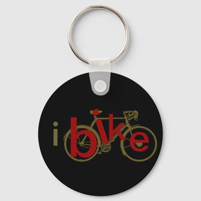 ibike ~ love cycling key ring (Front)