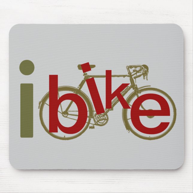 ibike ~ love cycling mouse mat (Front)