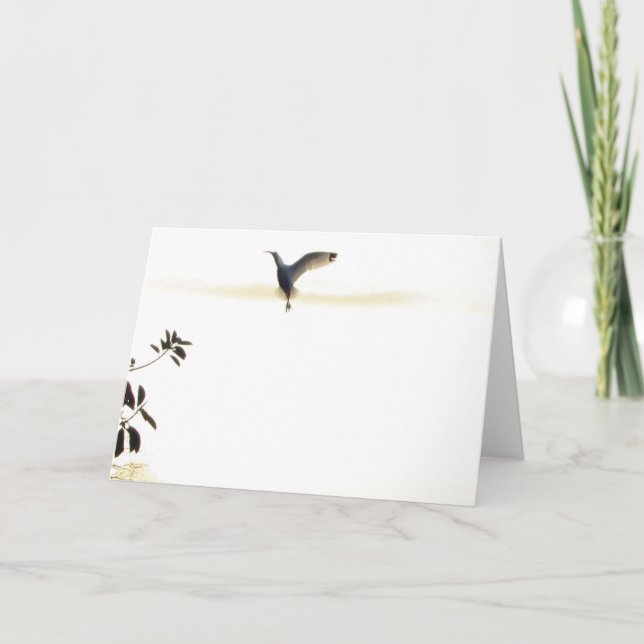 Ibis Ballet in Flight Greeting Card (Front)