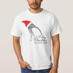 Ibis / Bin Chicken Merry Christmas Filthy Animals T-Shirt