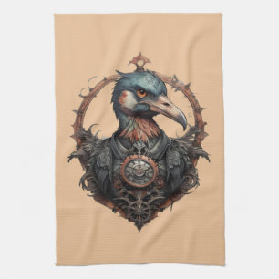 Ibis Bird Steampunk Design, Tea Towel